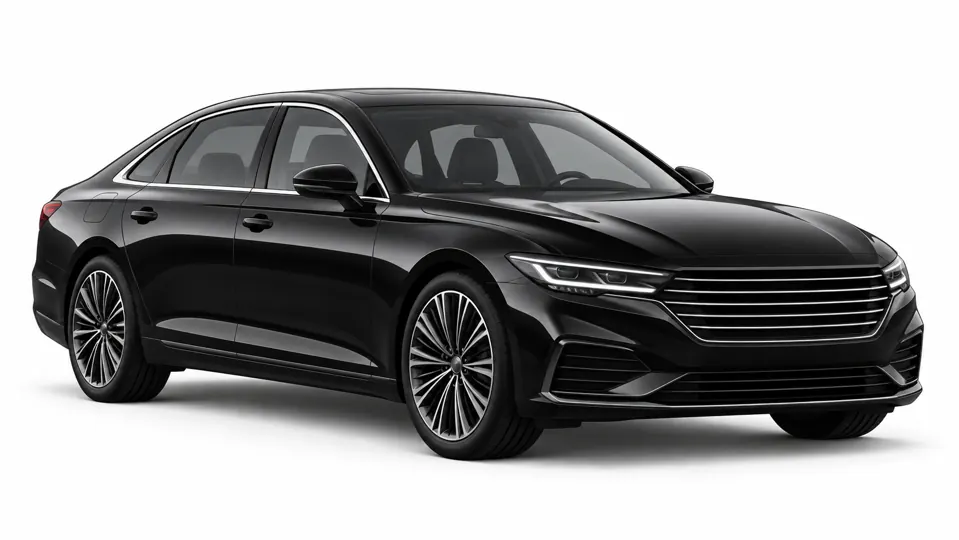 Illustrative executive sedan vehicle class; exact available car may differ